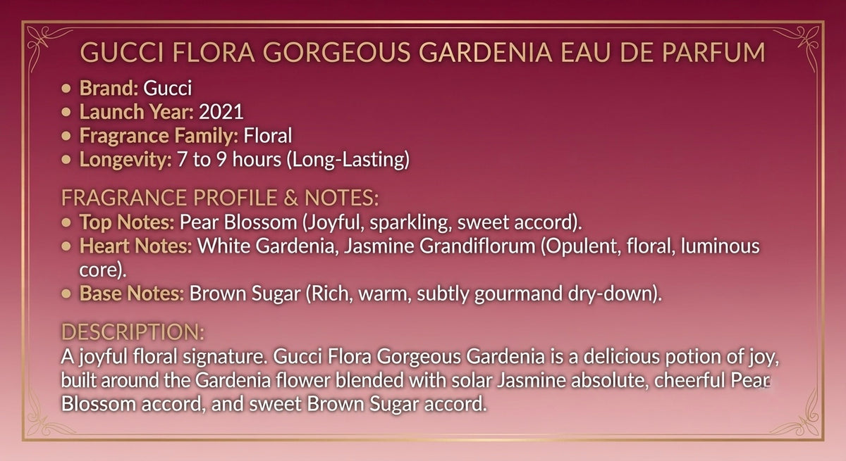 Flora Gorgeous Gardenia by Gucci Eau de Parfum 3.4 oz (100 ML)