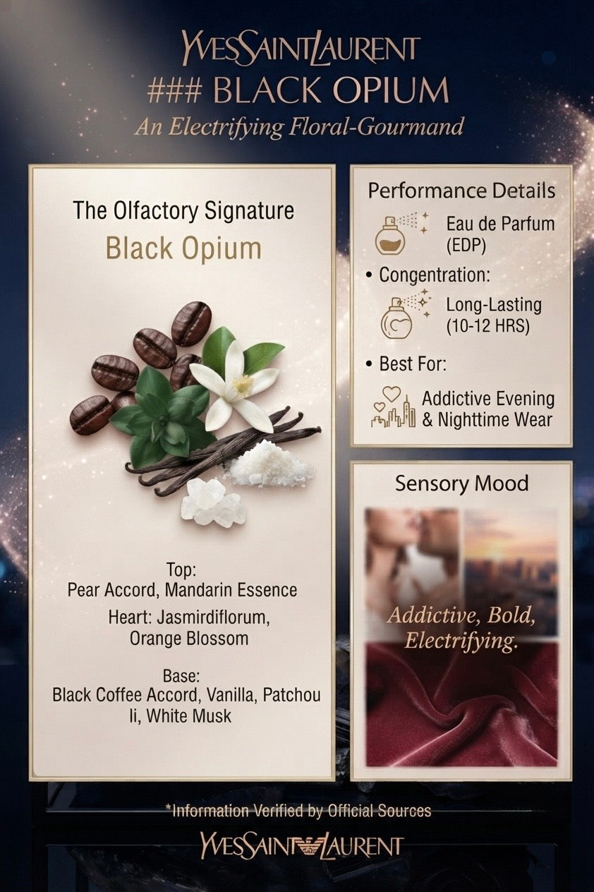 Black Opium by Yves Saint Laurent  90 ML (3 oz)